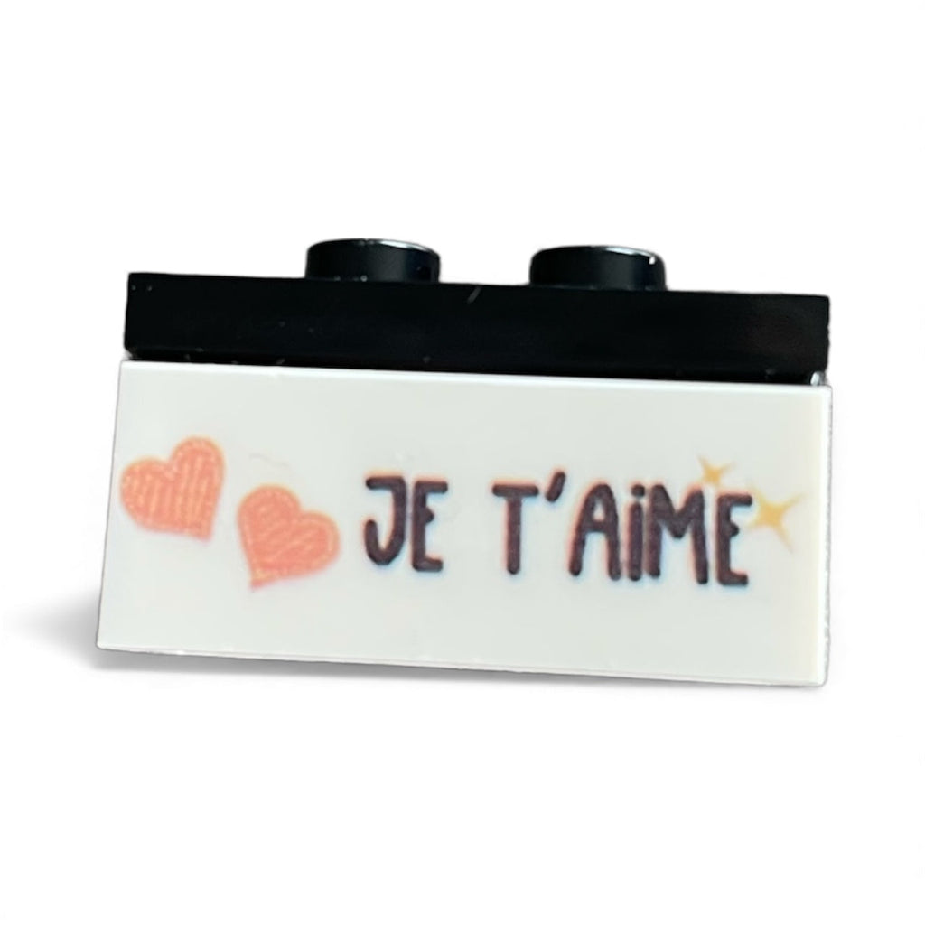 Brique 1x3 amour « Je t’aime » Rêve de briques