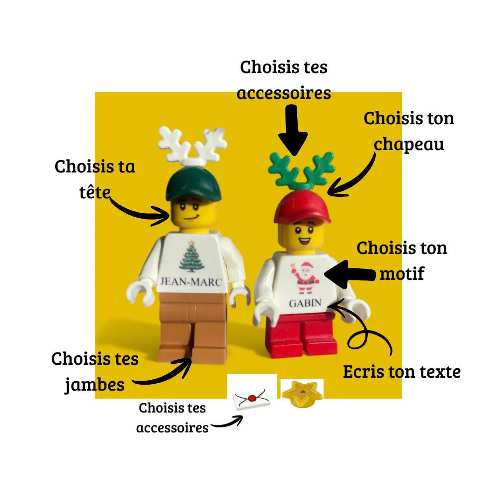 Figurine personnalisée Lego Noël Rêve de briques