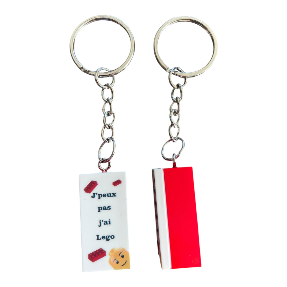 Porte clé J'peux pas j'ai Lego