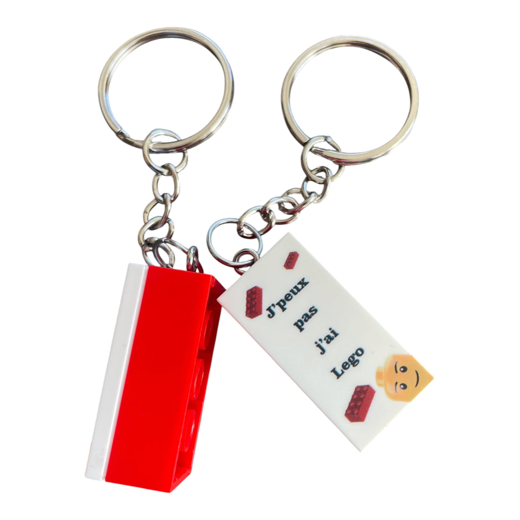 Porte clé J'peux pas j'ai Lego