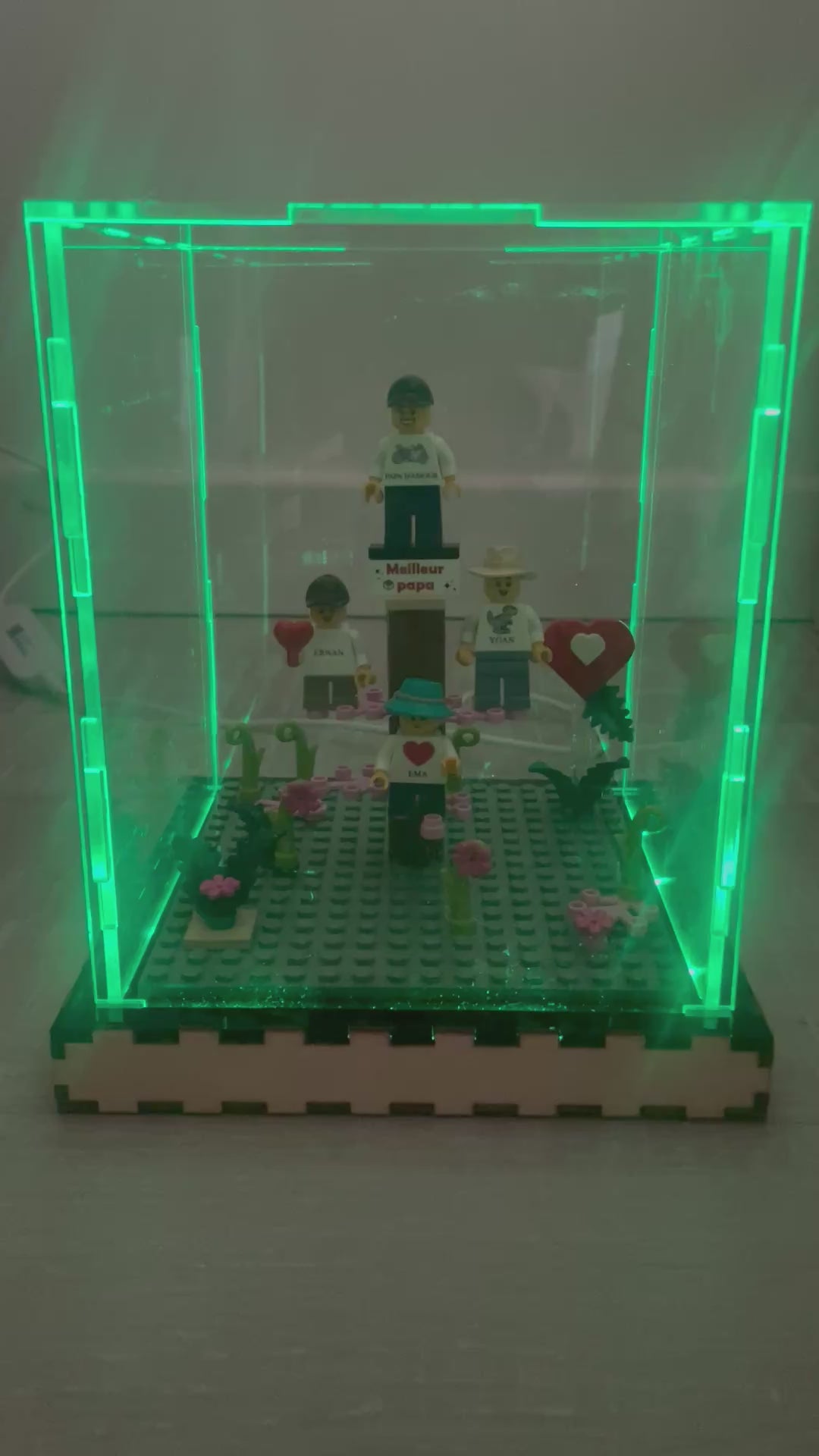 Vitrine LED Spéciale Fête des Pères – Pour Figurine LEGO® Personnalisée