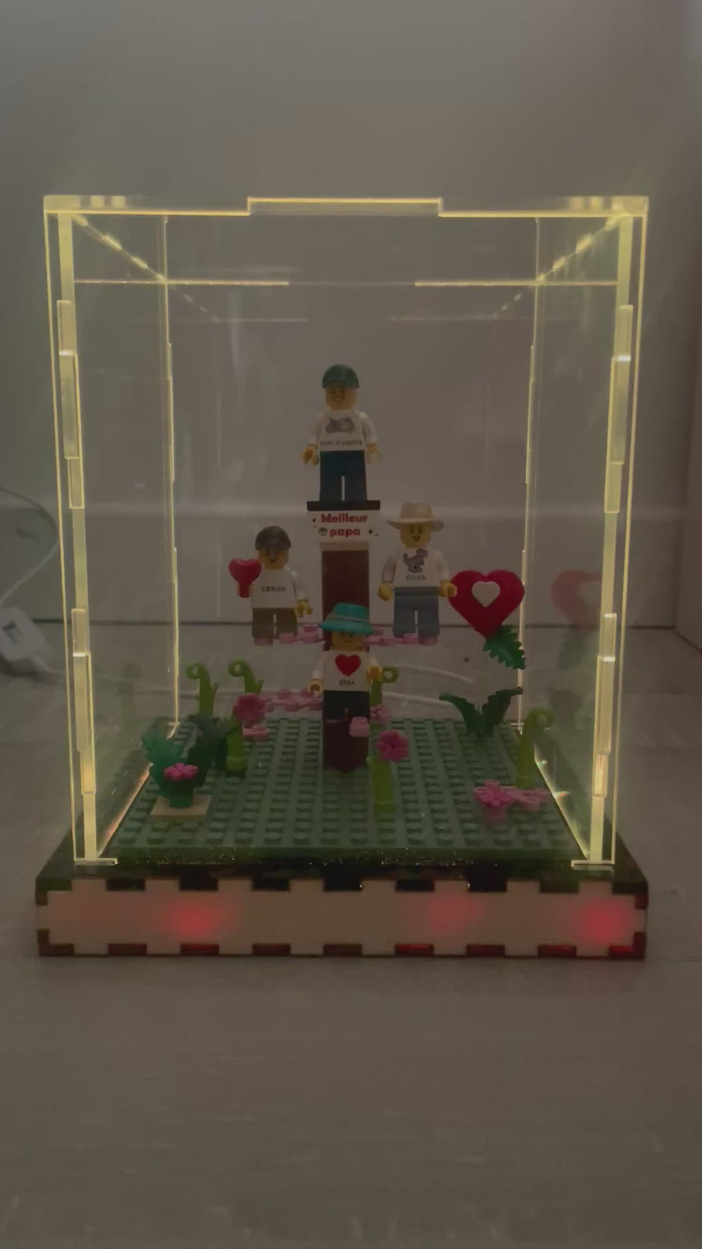 Vitrine LED Spéciale Fête des Pères – Pour Figurine LEGO® Personnalisée